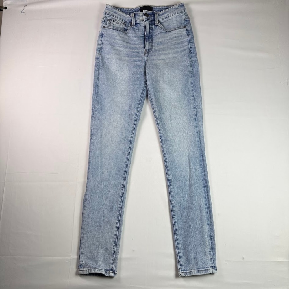 Buckle Black Fit No. 35 Skinny Jeans Light Wash Blue Denim Womens 27x30 BBW1660S